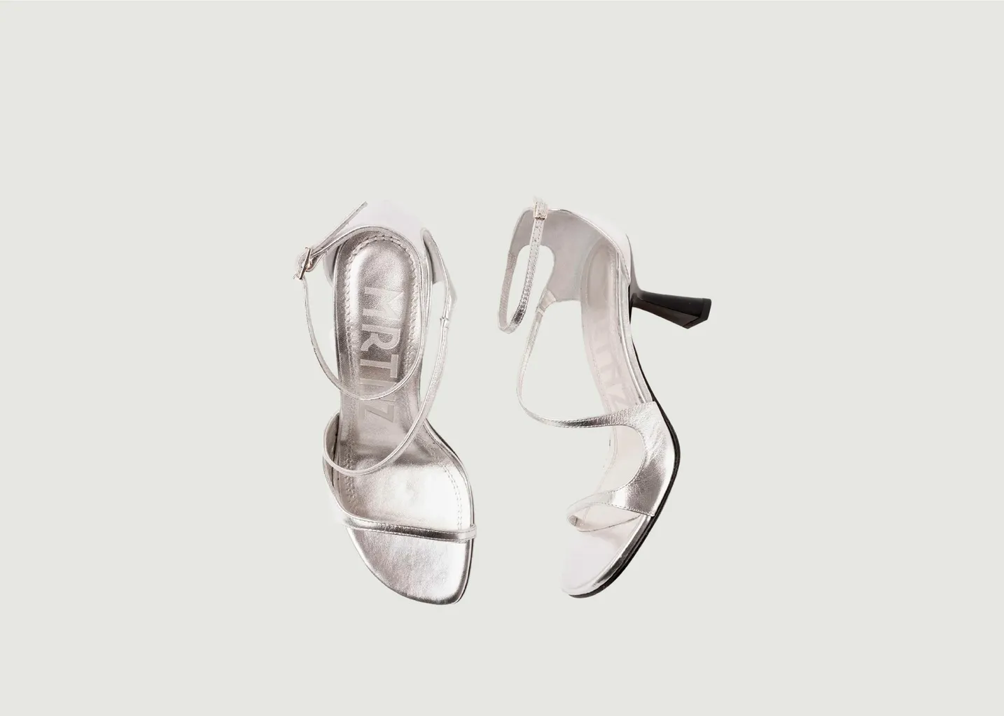 Sandales à talons en cuir métallisé Dakota Souliers Martinez