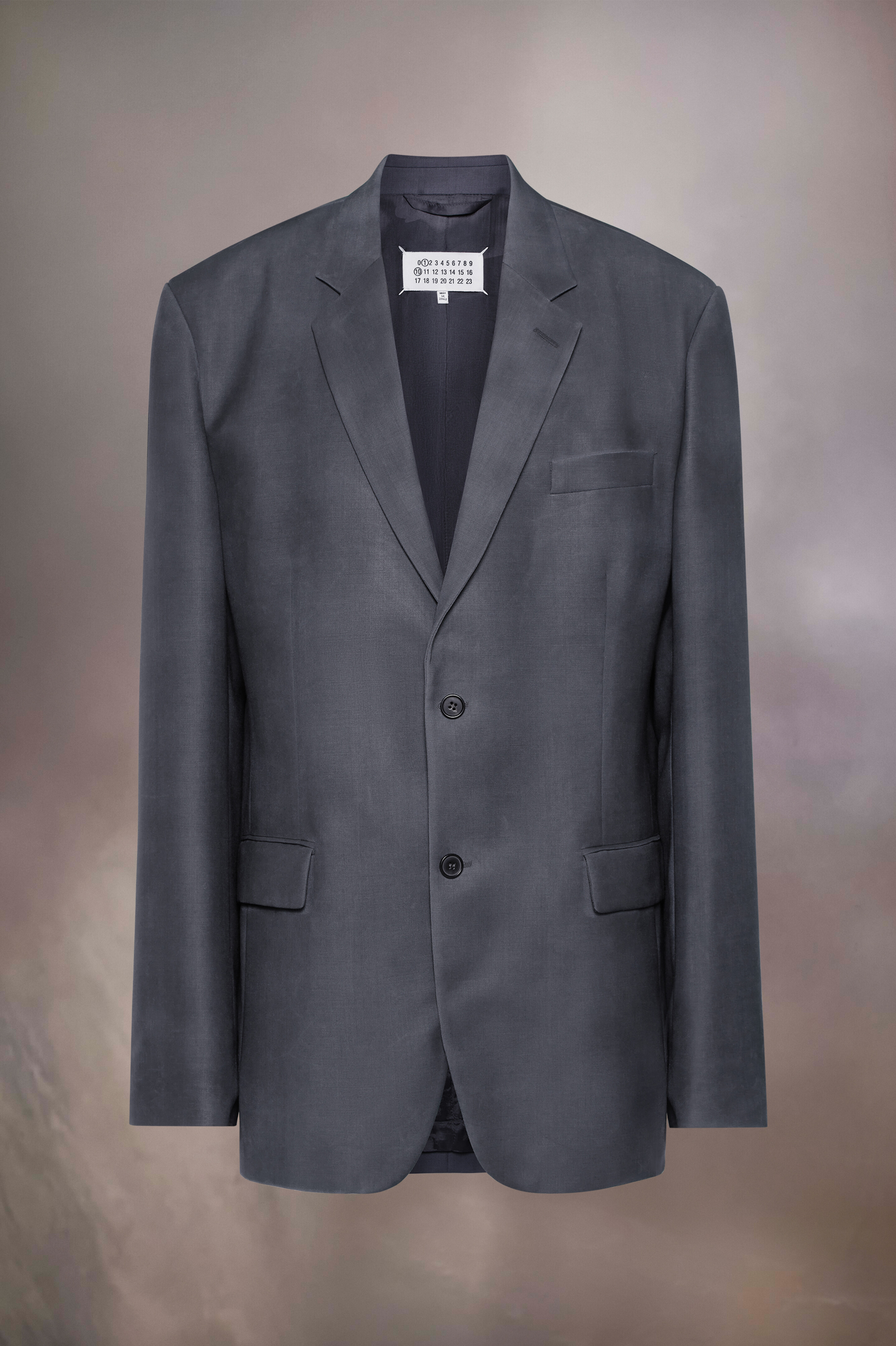 Veste de costume en laine mohair Avion sombre
