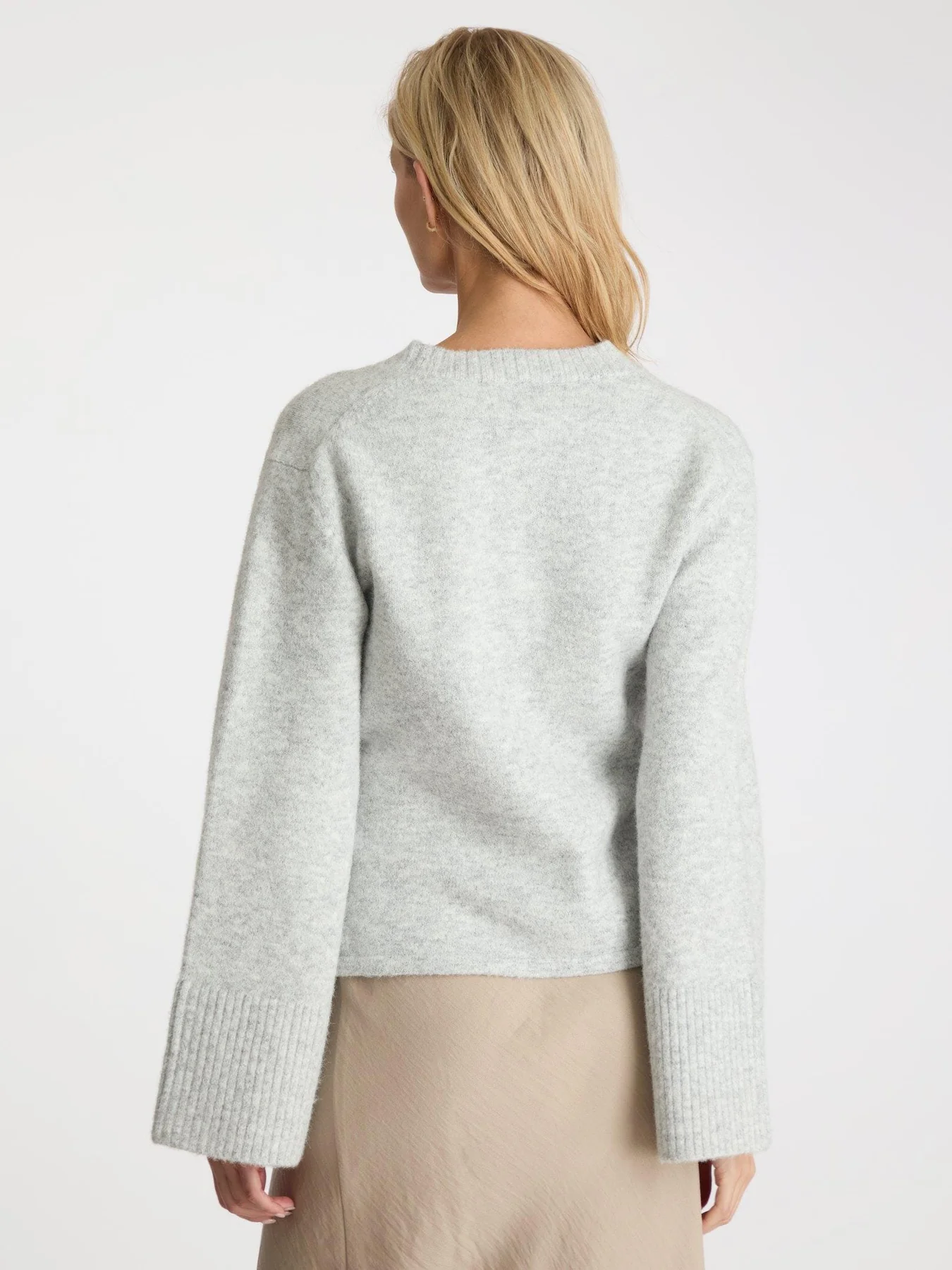 Neo Noir Pixie Knit Cardigan light grey melange