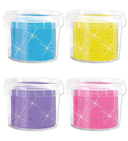 SES Creative Knete - 4x90gr - Seidig weich Glitter
