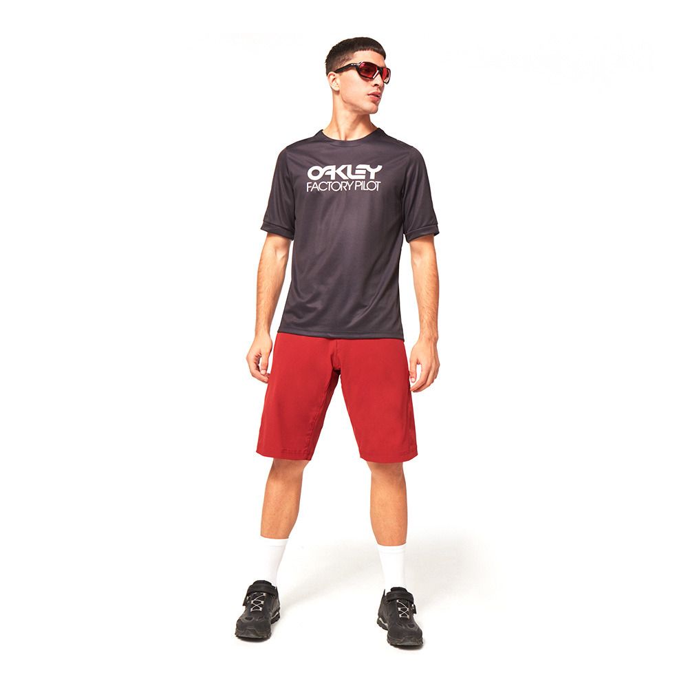 Oakley DROP IN - Short 2 en 1 Homme iron red