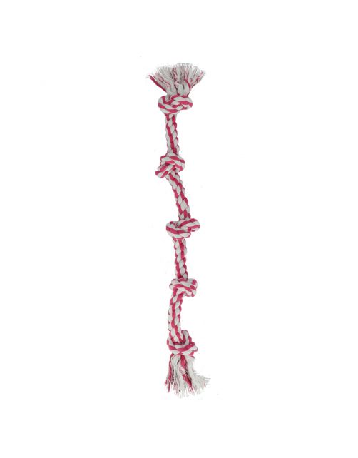Adori Flostouw Xl Wit&Roze - Hondenspeelgoed