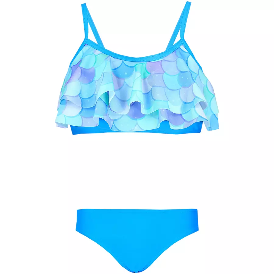 Aquarti Mädchen Bikini Set Zweiteilig Bikinislip Bustier blaugrün