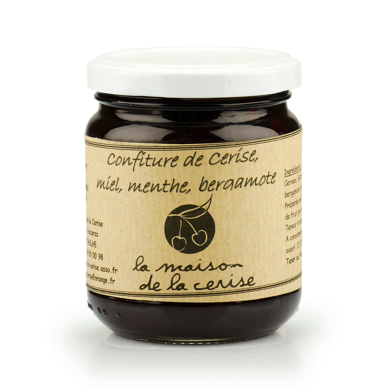 Confiture de cerises à la bergamote de la vallée du Tarn