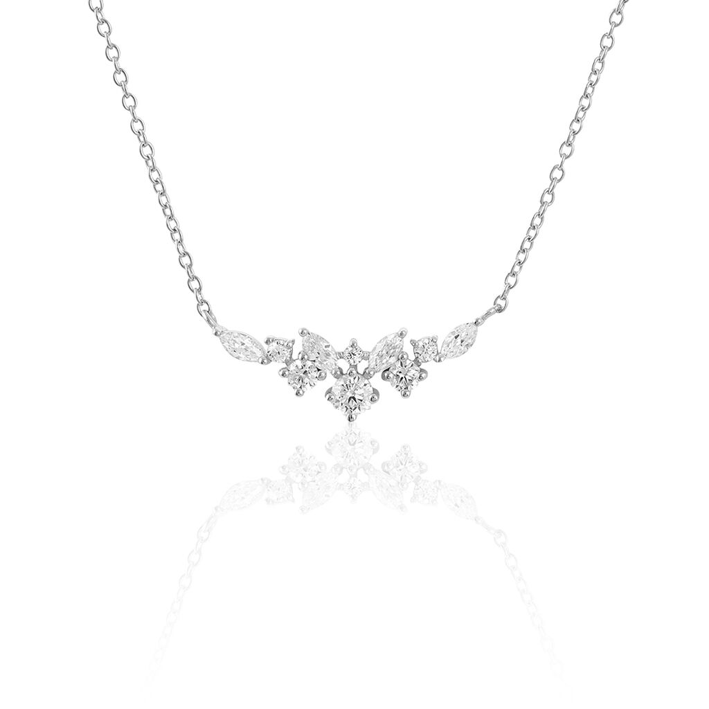 Collier Amissa Argent Blanc Oxyde De Zirconium