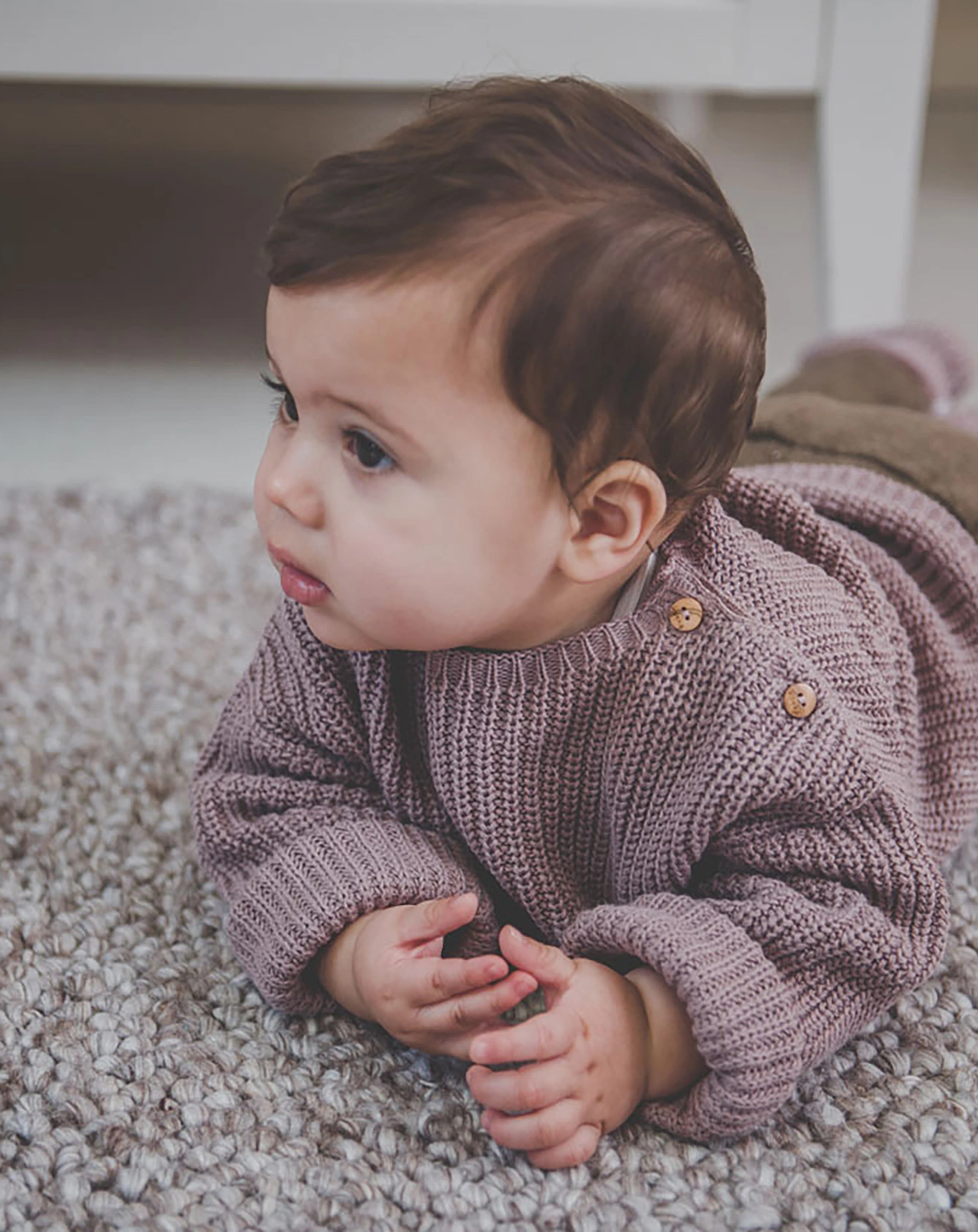 Baby-Strickpullover DINAN in mauve