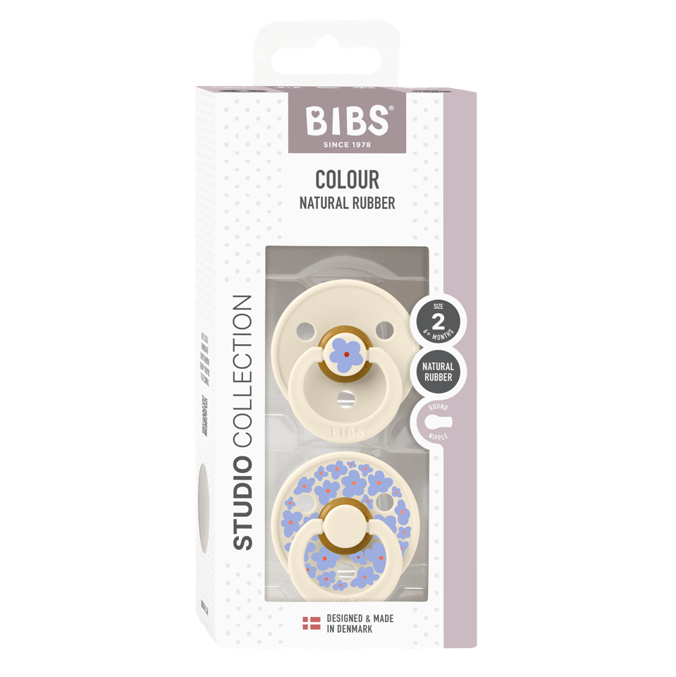 BIBS - Pacifier Studio Colour 2 PACK - Ivory Mix - Size 2