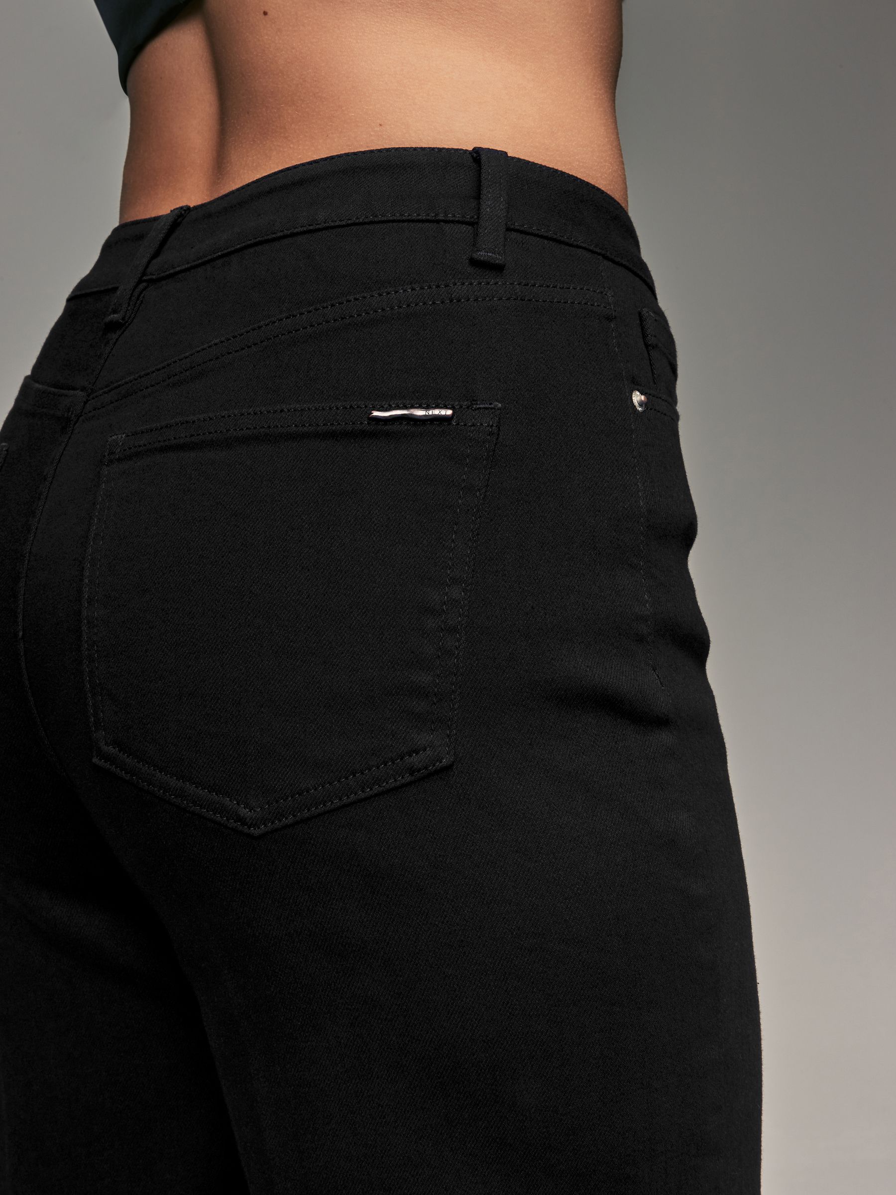 Zwart - Jeans met wijde pijpen