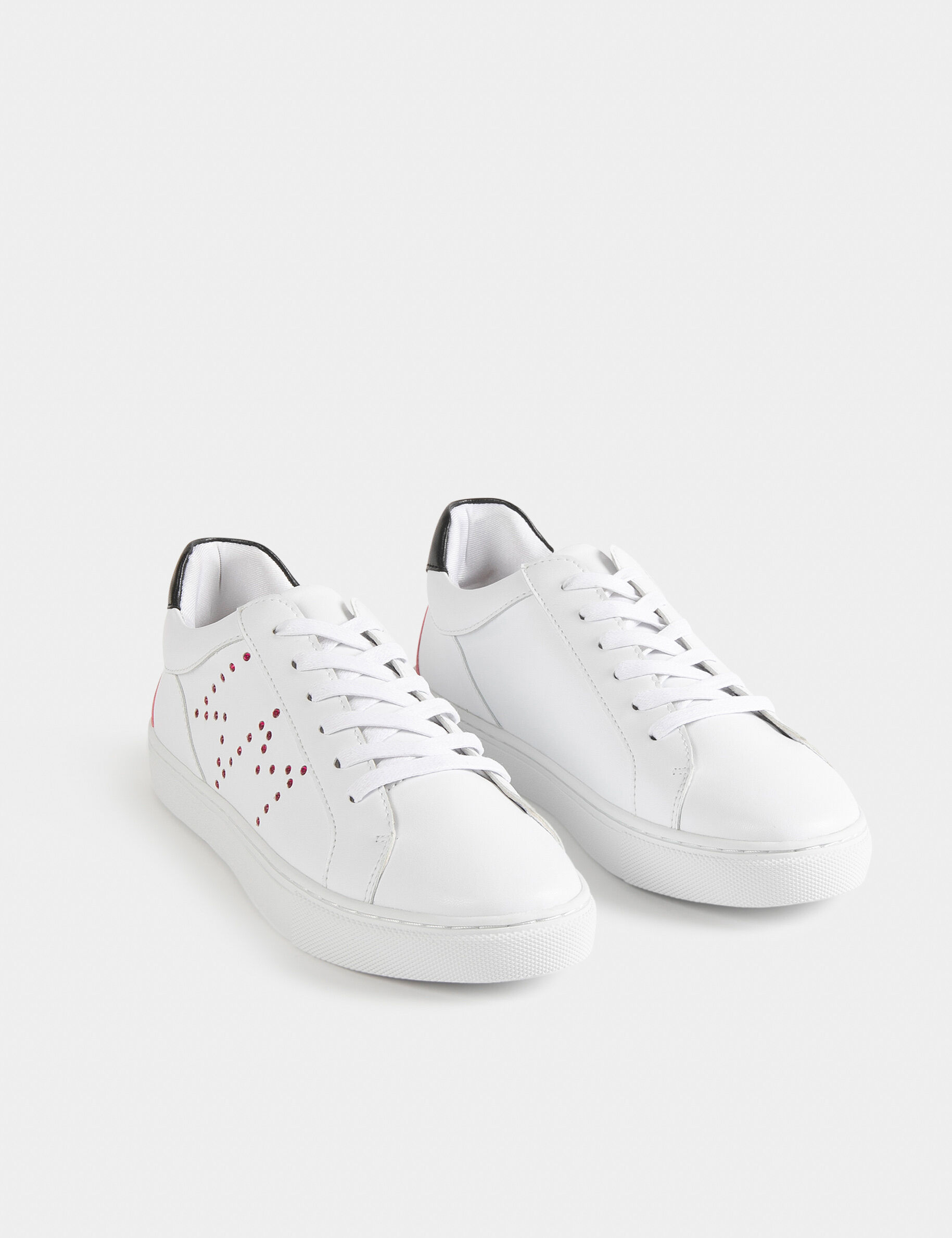 Baskets avec strass blanc femme - blanc