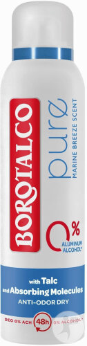 Borotalco Pure Natural Freshness Déodorant Spray 48h Marine Breeze Flacon 150ml