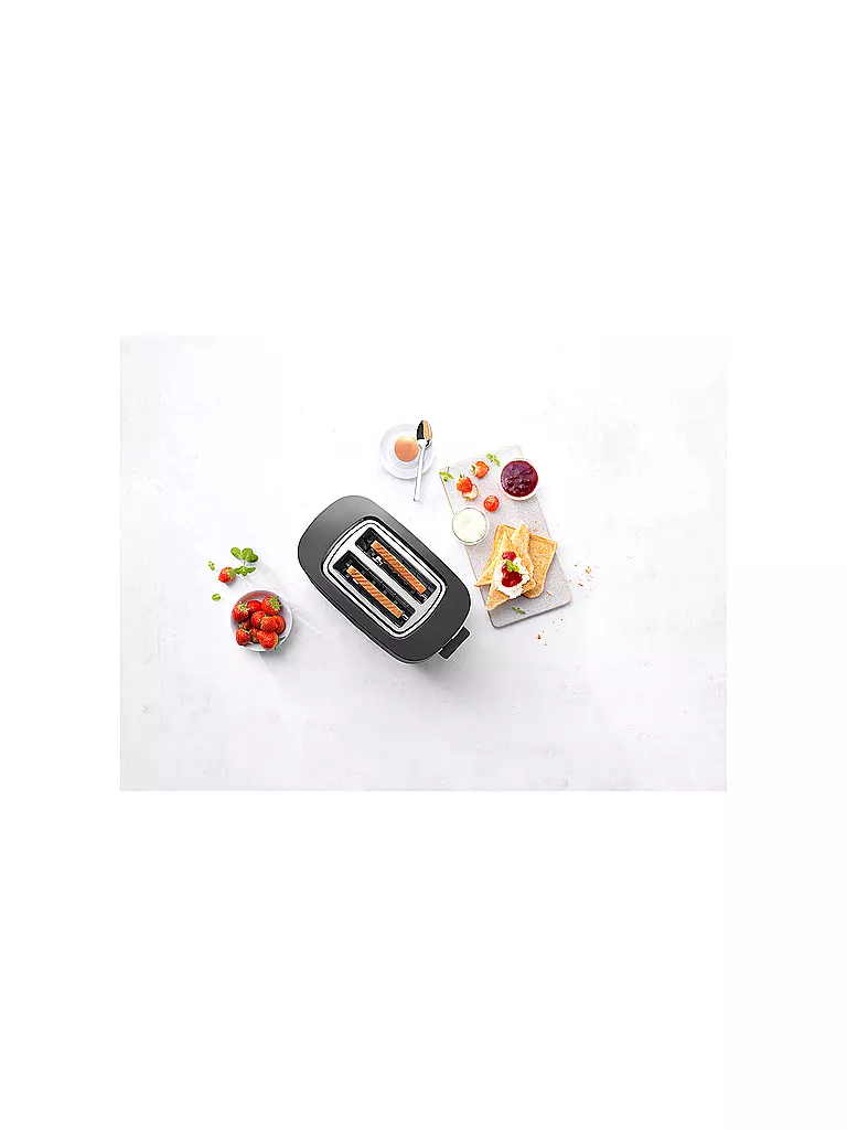 ZWILLING ENFINIGY® Toaster 2 Scheiben Edelstahl 2 Schlitze kurz Schwarz  schwarz