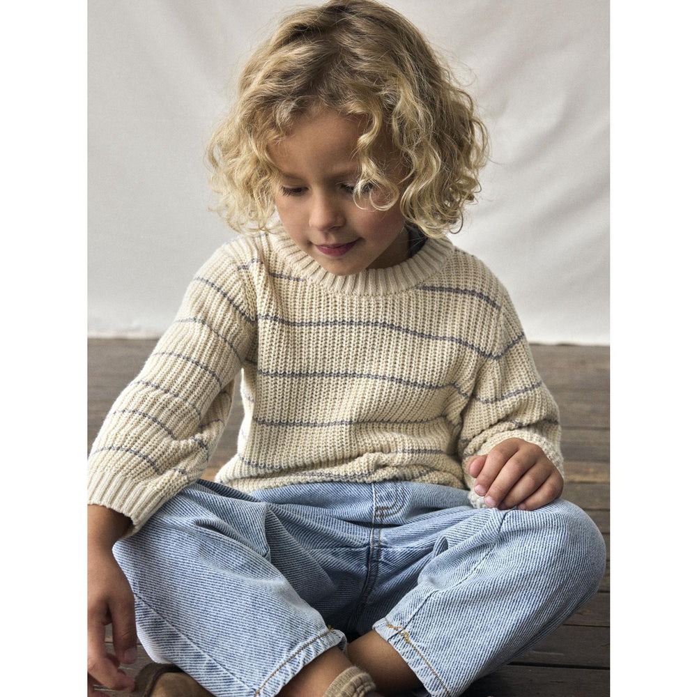 Køb Lil'Atelier Turtledove Nmmemlen Ls Strik Stripes Lil