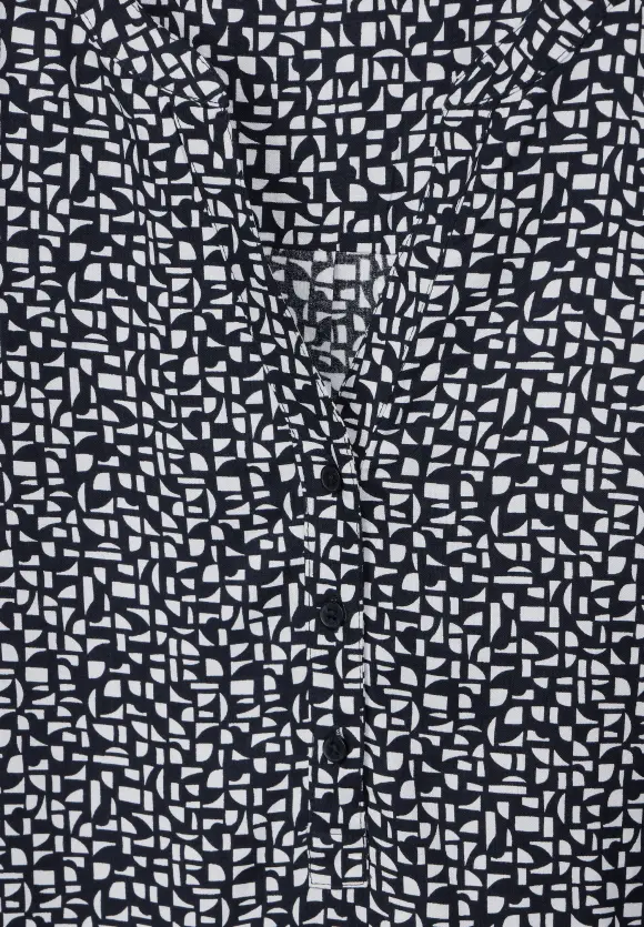 Minimalmuster Bluse - universal blue