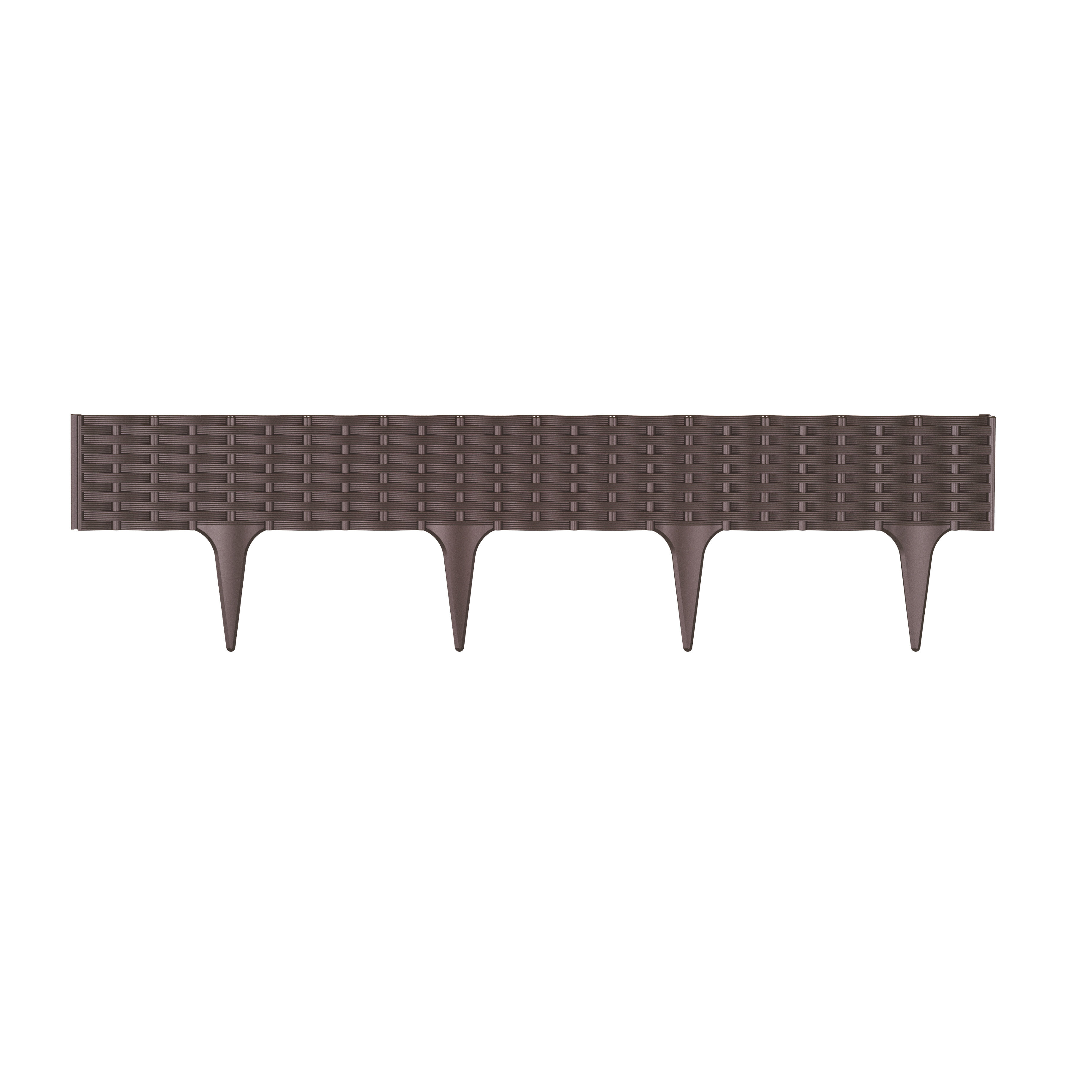 Rasenkanten-Elemente in Rattan-Optik, 5er Set