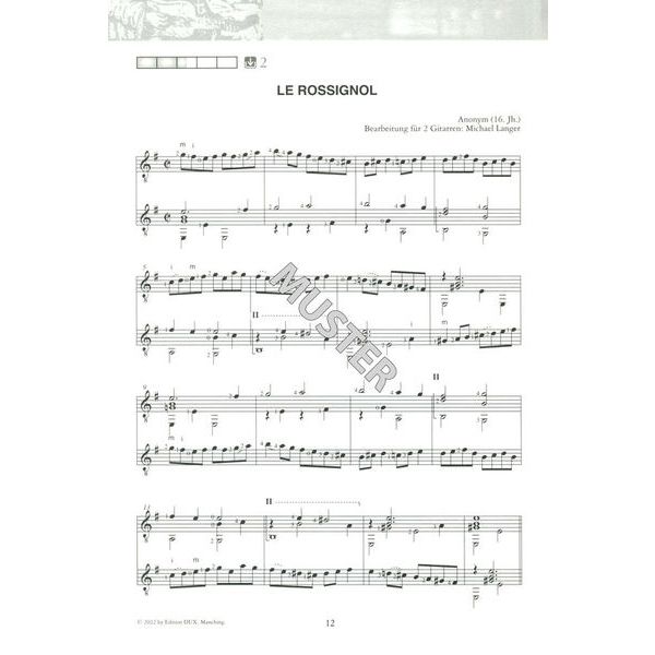 Edition Dux Saitenwege für zwei Gitarren 2