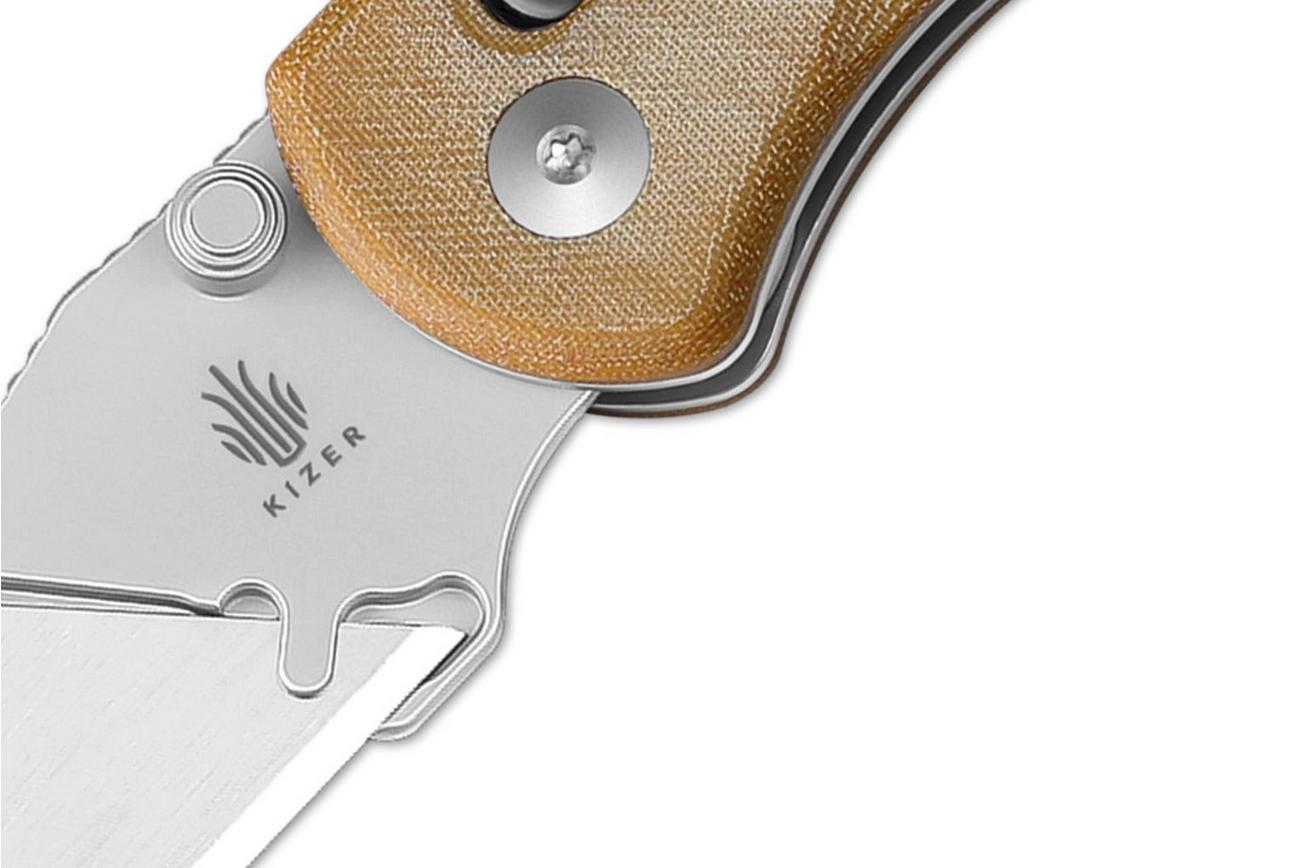 Kizer Drop Bear Utility V3619JA7 Brown Micarta, zakmes