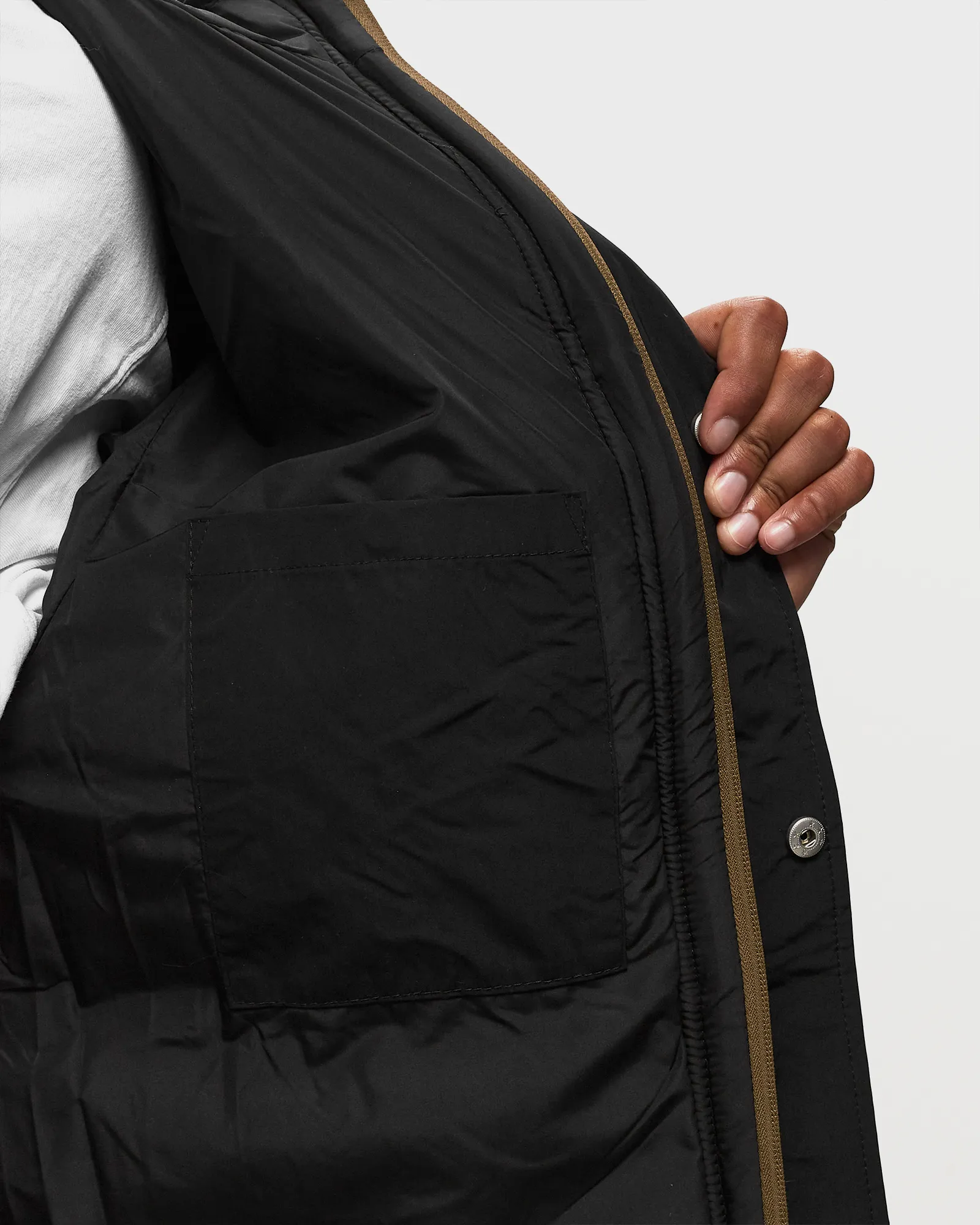 Maison Kitsune COLOR-BLOCK POLAR FLEECE BLOUSON WITH COLLEGE PATCH