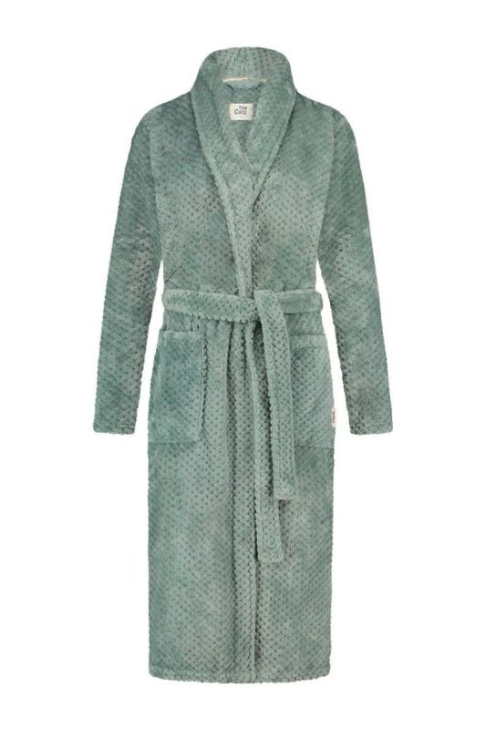 Ten Cate Dames Badjas Fleece State Green Dot S 1 Stuk