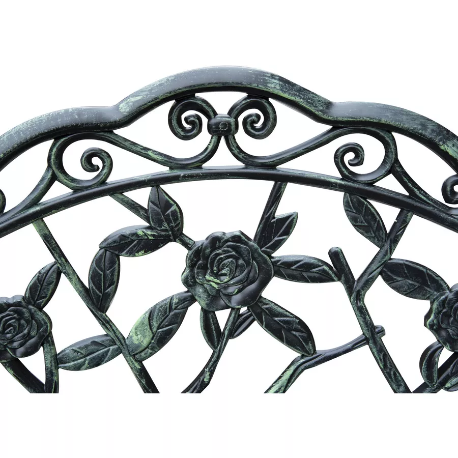 Outsunny Gartenbank als 2-Sitzer schwarz