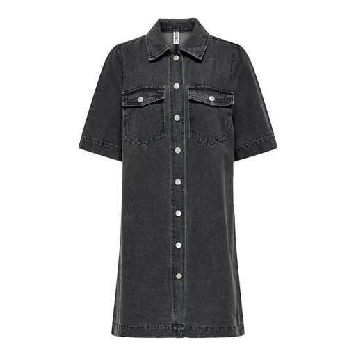 ONLY Belle Denimkjole, Washed Black, XS
