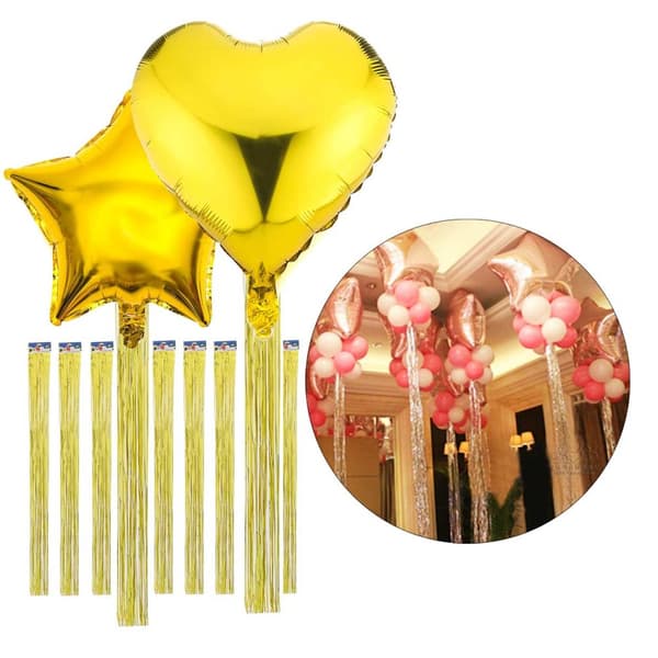 Balloon Tail Gold Glitter Metallic 10-Pack Glitter Drapery