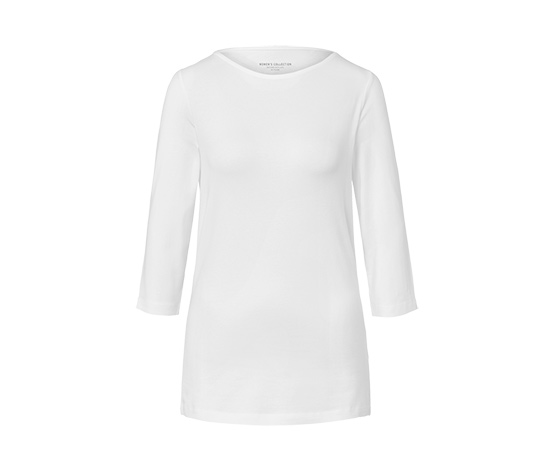 Shirt mit 3/4-Arm, weiß