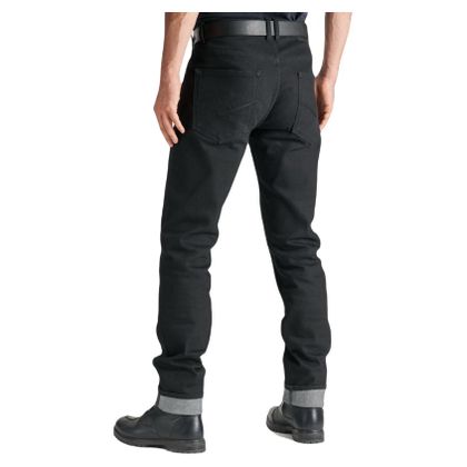 Jean Pando Moto STEEL BLACK 02 - Slim - Noir