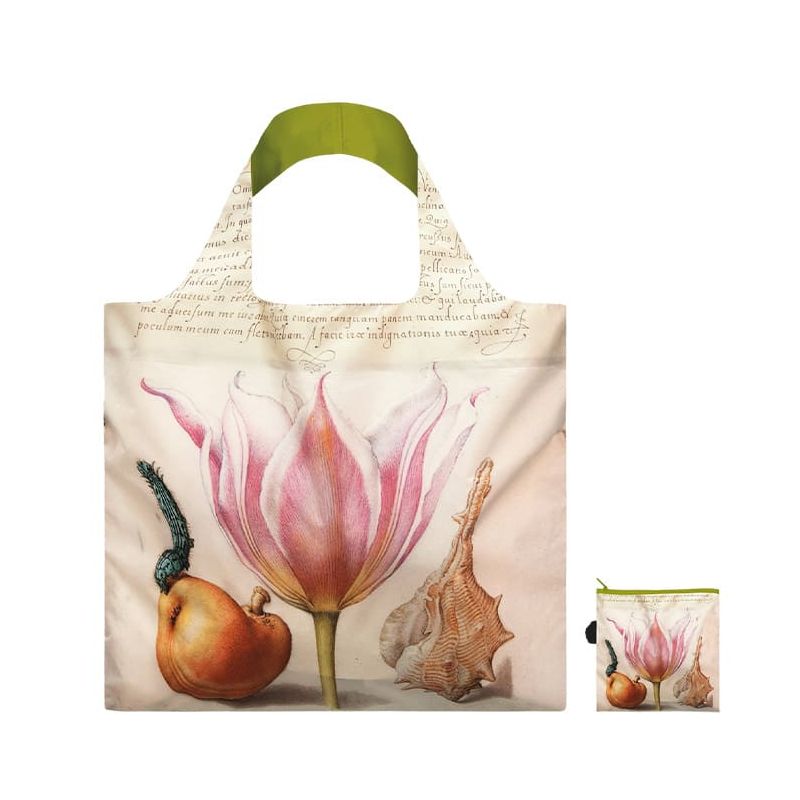 Sac shopping pliable avec pochette zip 50cm Detail of a page in Mira Calligraphiae Monumenta de Joris HOEFNAGEL