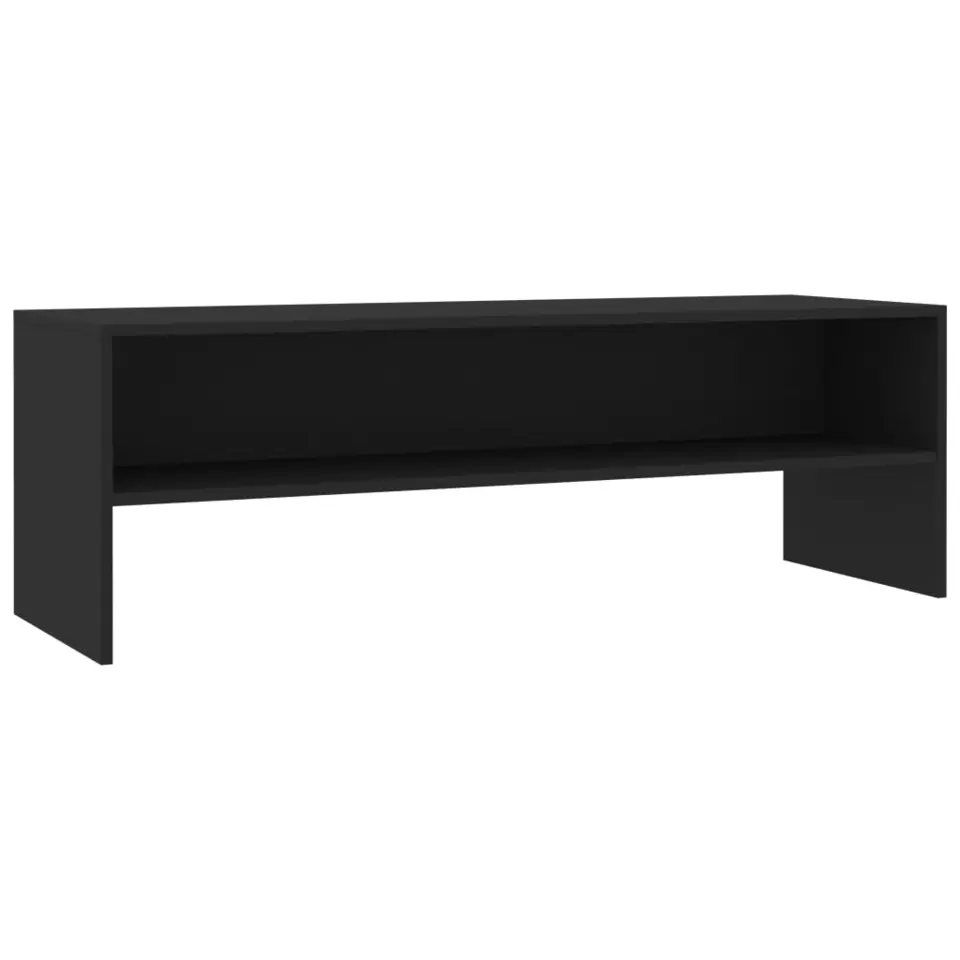 vidaXL - Tv-meubel - Zwart - Bewerkt hout