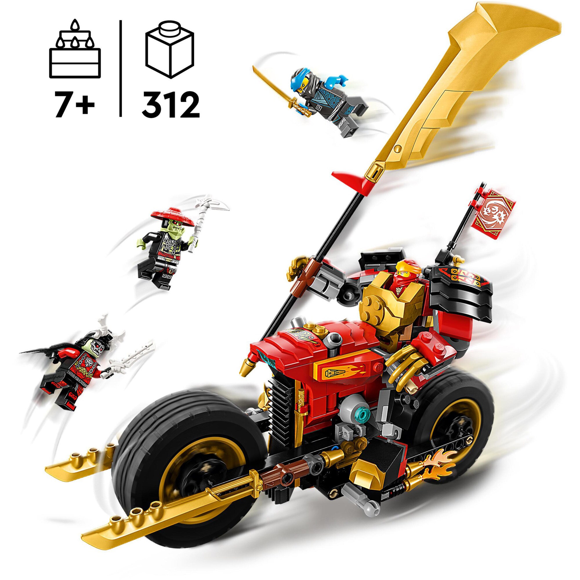 LEGO Konstruktionsspielzeug Ninjago Kais Mech-Bike EVO