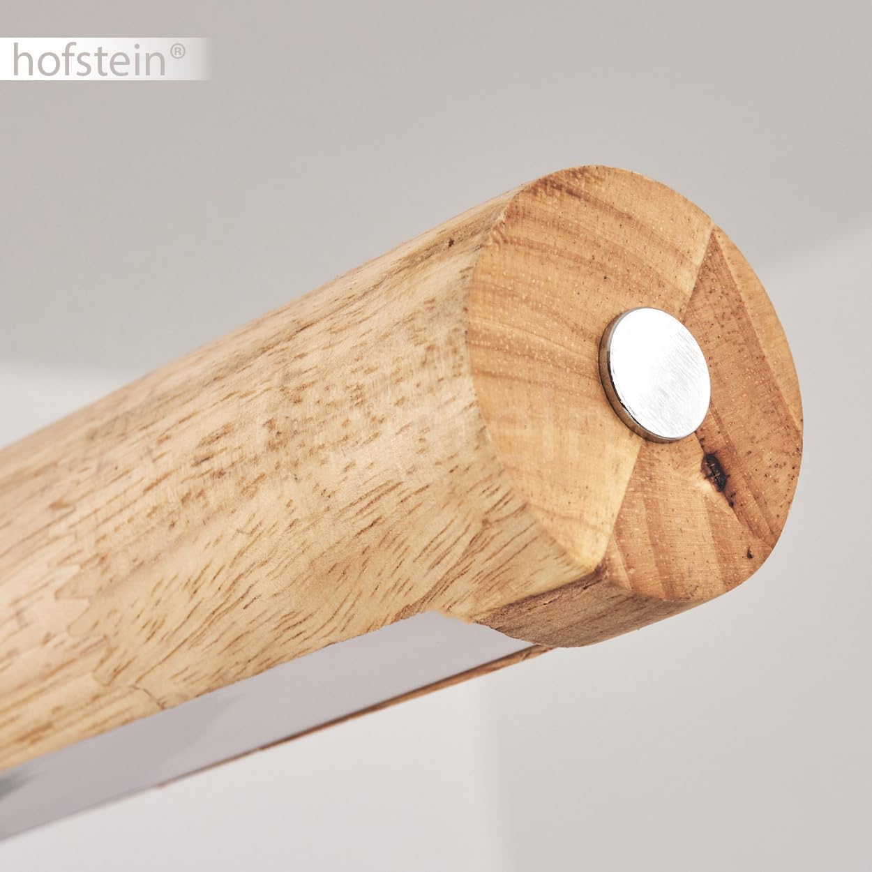 LED Pendelleuchte Carbellino, dimmbare Hängelampe aus Metall/Holz/Kunststoff in Schwarz/Naturfarben/Weiß, skandinavisches Design, Höhe max 150cm, Touchdimmer, LED 24 Watt, 3000-6000 Kelvin, 2550 Lumen