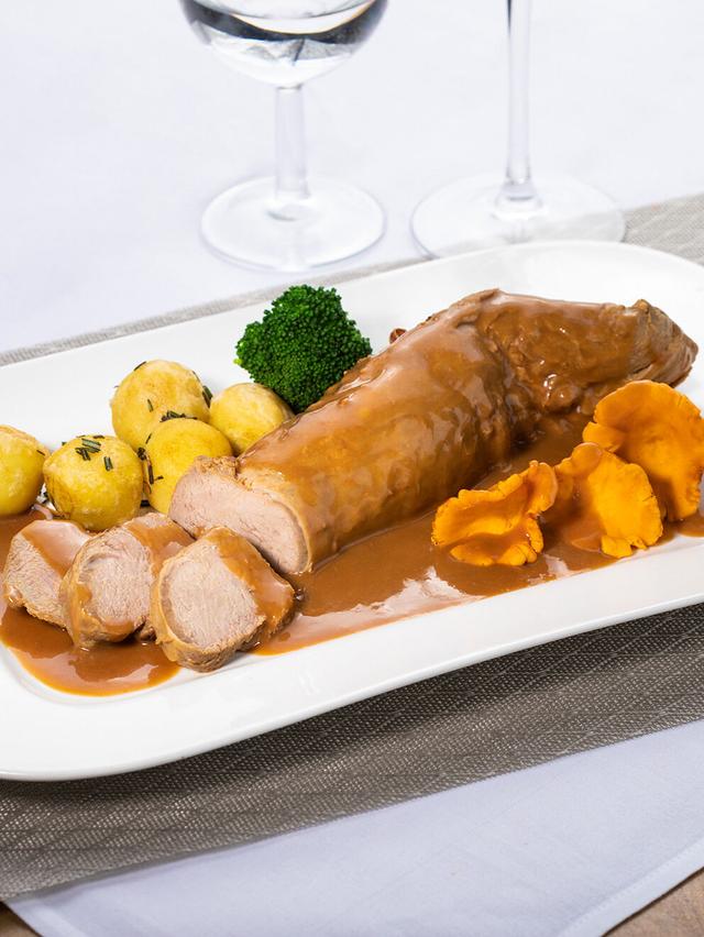 Schweinefilet in Pfifferlingsoße, 900 g
