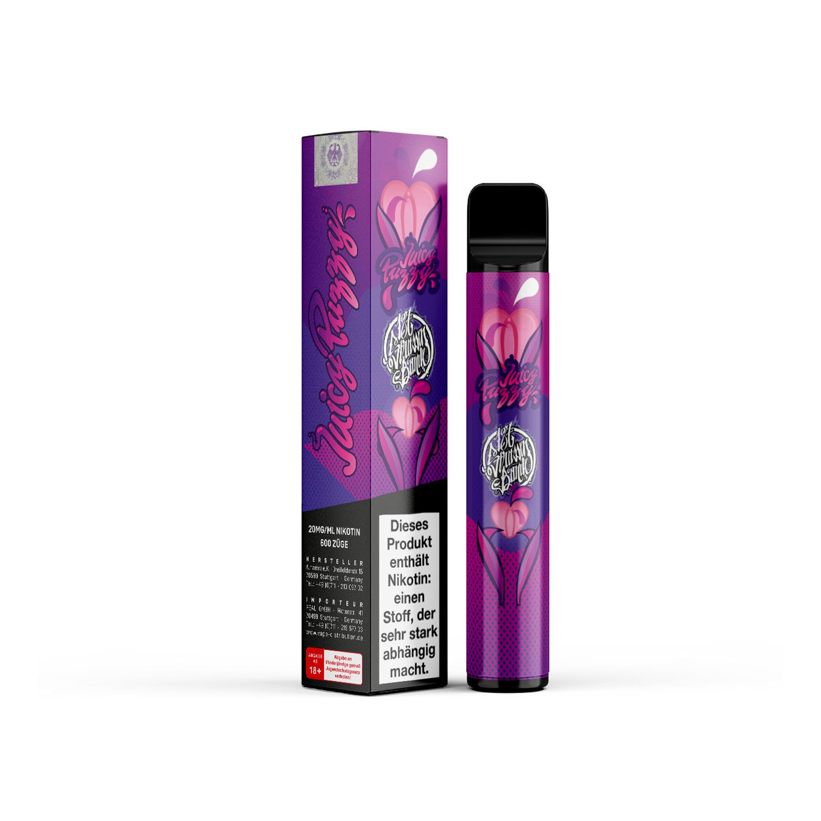 187 Strassenbande Einweg E-Zigarette Juicy Puzzy, 2 ml, 2.0% Nikotin
