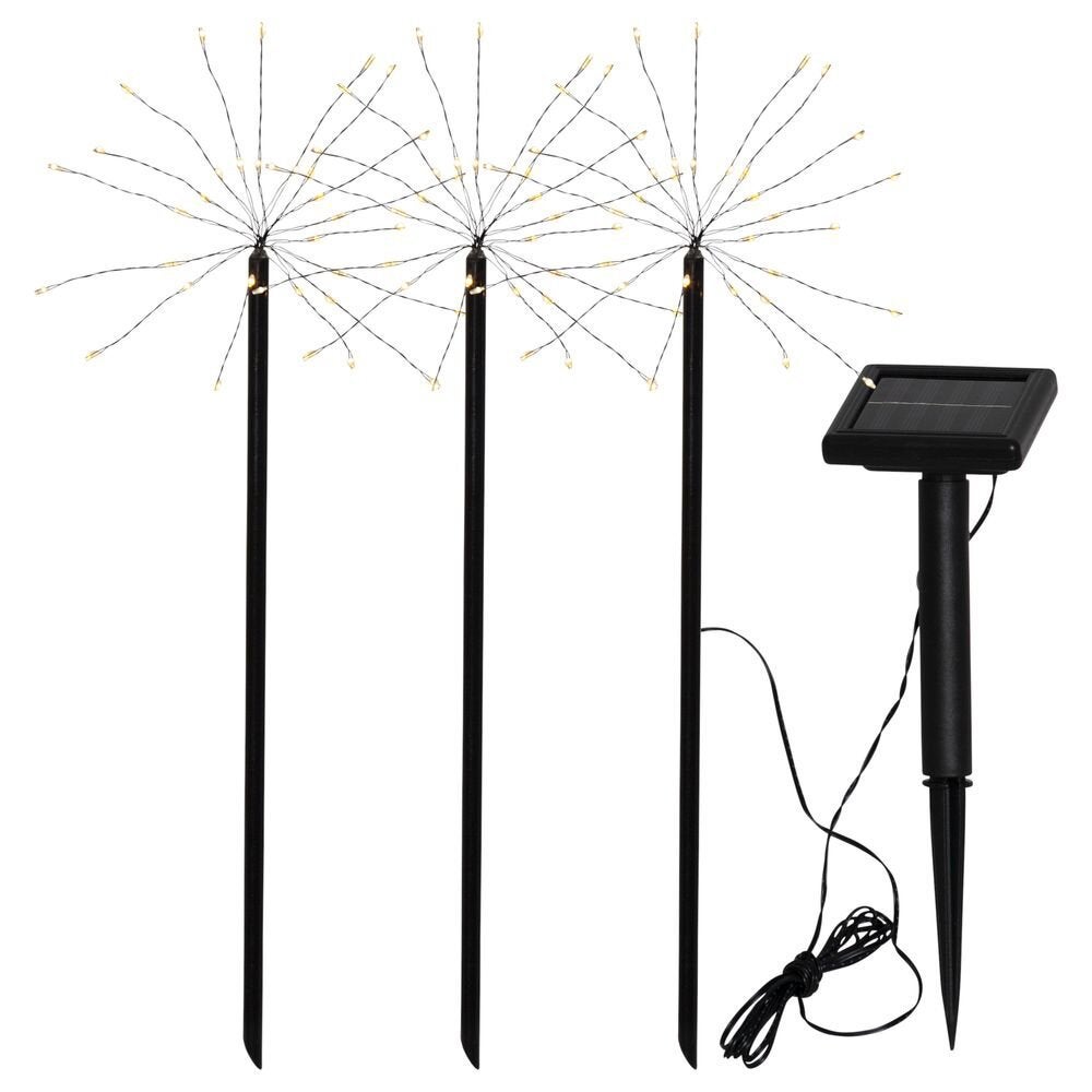 LED-zonne-grondspiesverlichting Vuurwerkset van 3