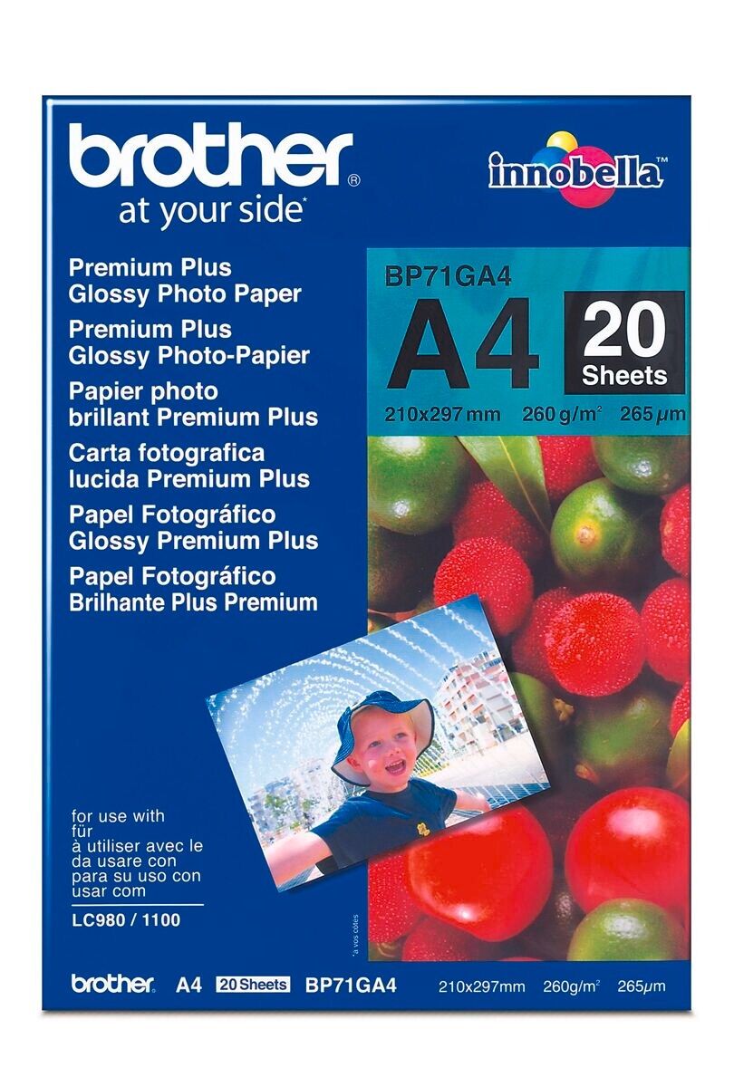 Brother Fotopapier A4 20 Blatt (bis 6000 dpi) 260g/m²