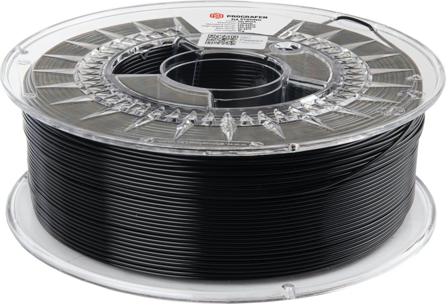 Prografen  PLA Graphene Strong Jet Black, 1,75 mm / 1000 g    Graphenverstärktes PLA für anspruchsvolle 3D Druckprojekte in Jet Black