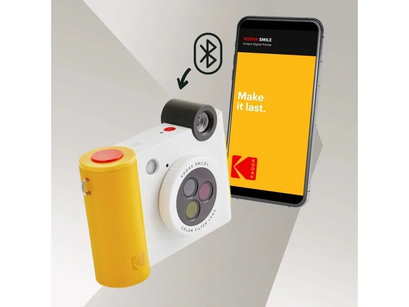 Kodak Kodak Smile  2-i-1 digitalkamera 5mp / Instant   Zink Bluetooth-telefonprinter - hvid