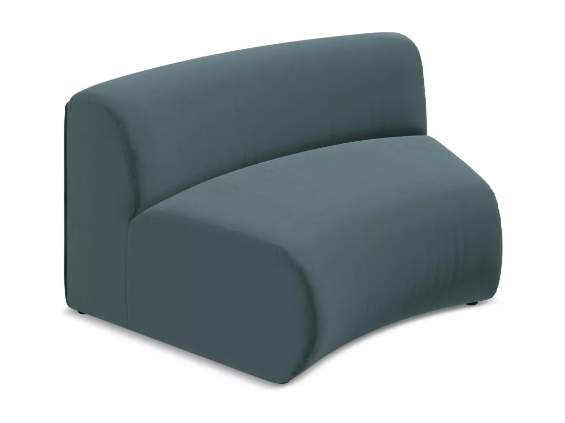 Fauteuil d'angle pour canapé modulable en velours - marin - EKAHI