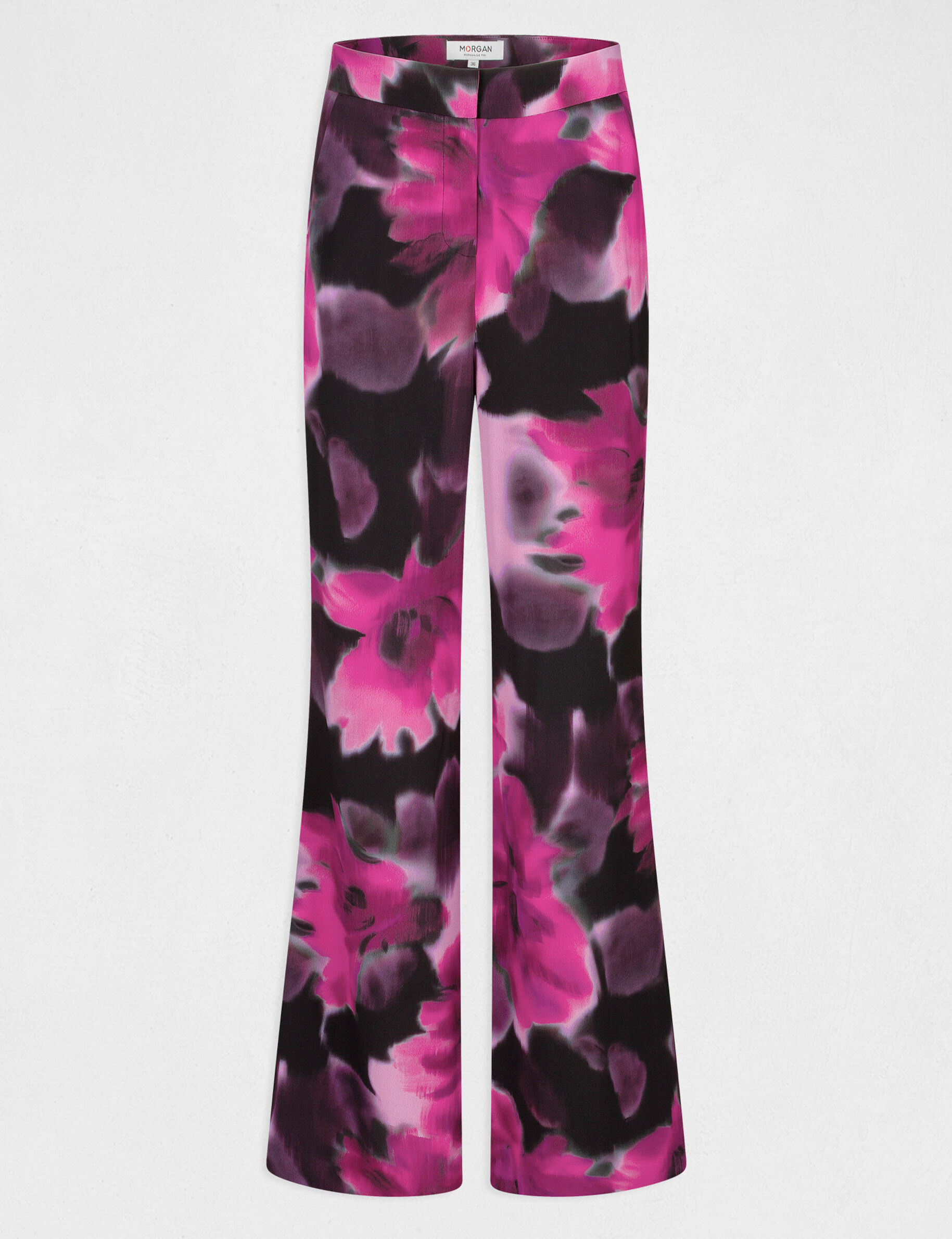 Pantalon large fluide imprimé floral multico femme - multico