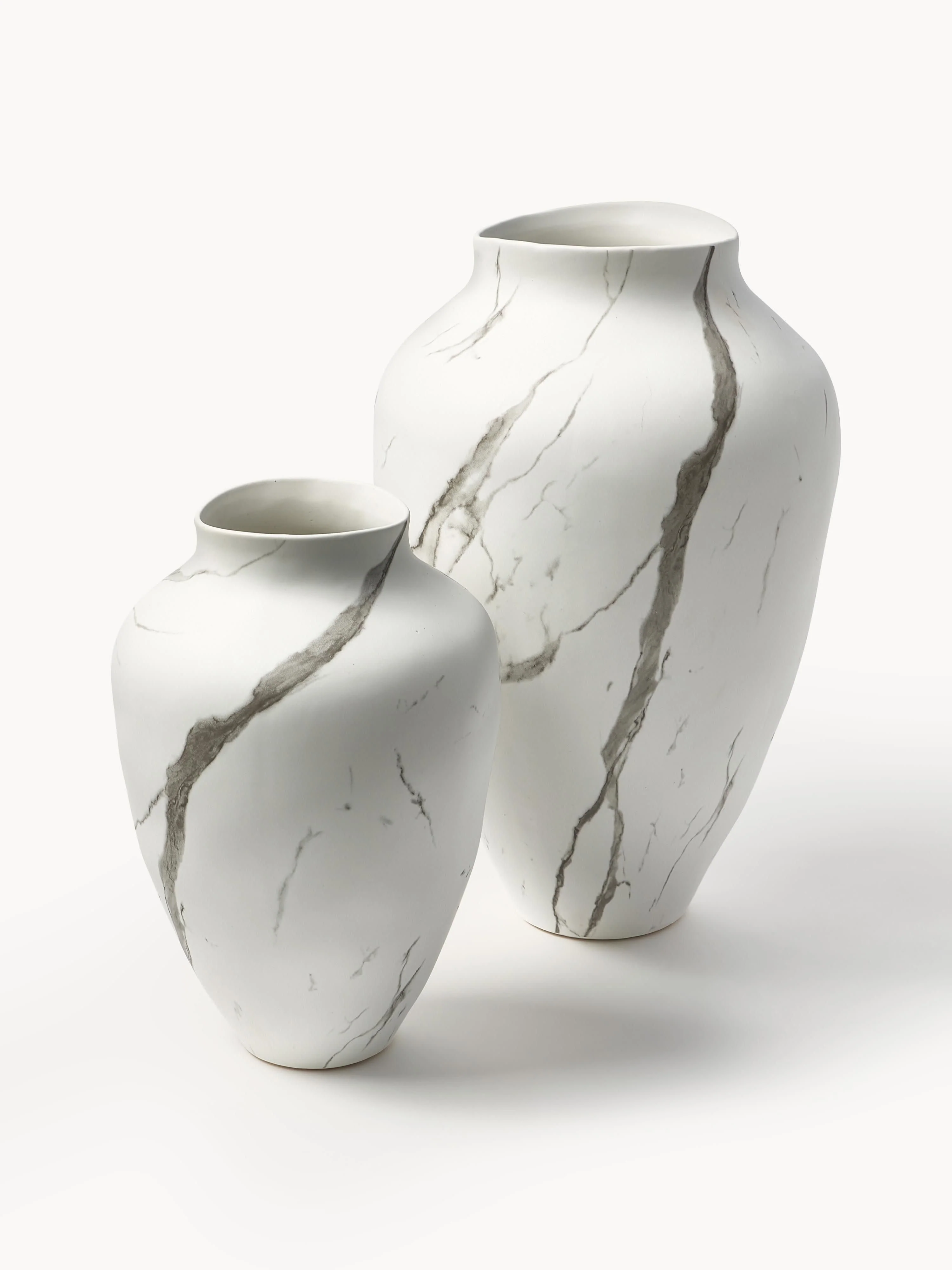Handgemaakte vaas Latona, gemarmerd, H 30 cm