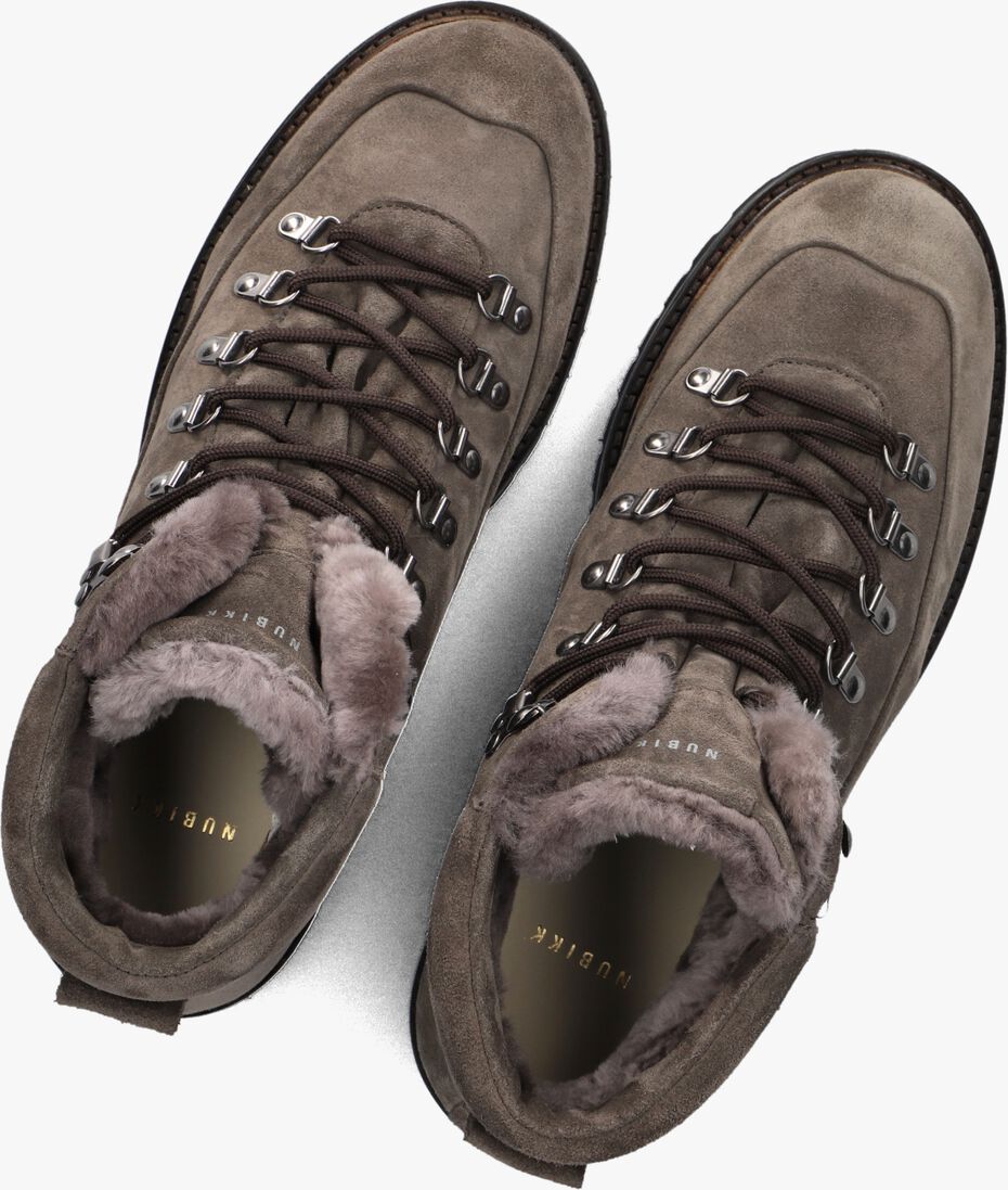 grijze nubikk veterboots logan chad fur
