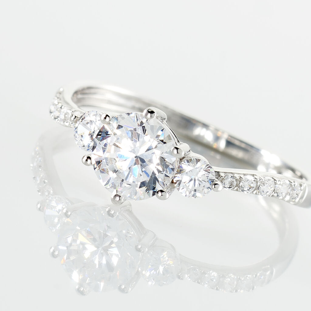 Bague Berata Or Blanc Oxyde De Zirconium