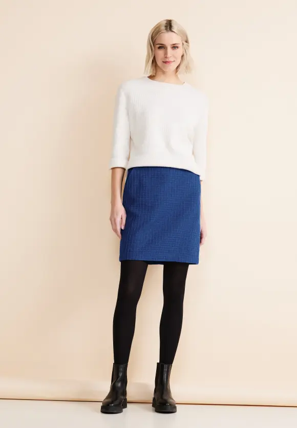 Bouclé Minirock - fresh intense gentle blue