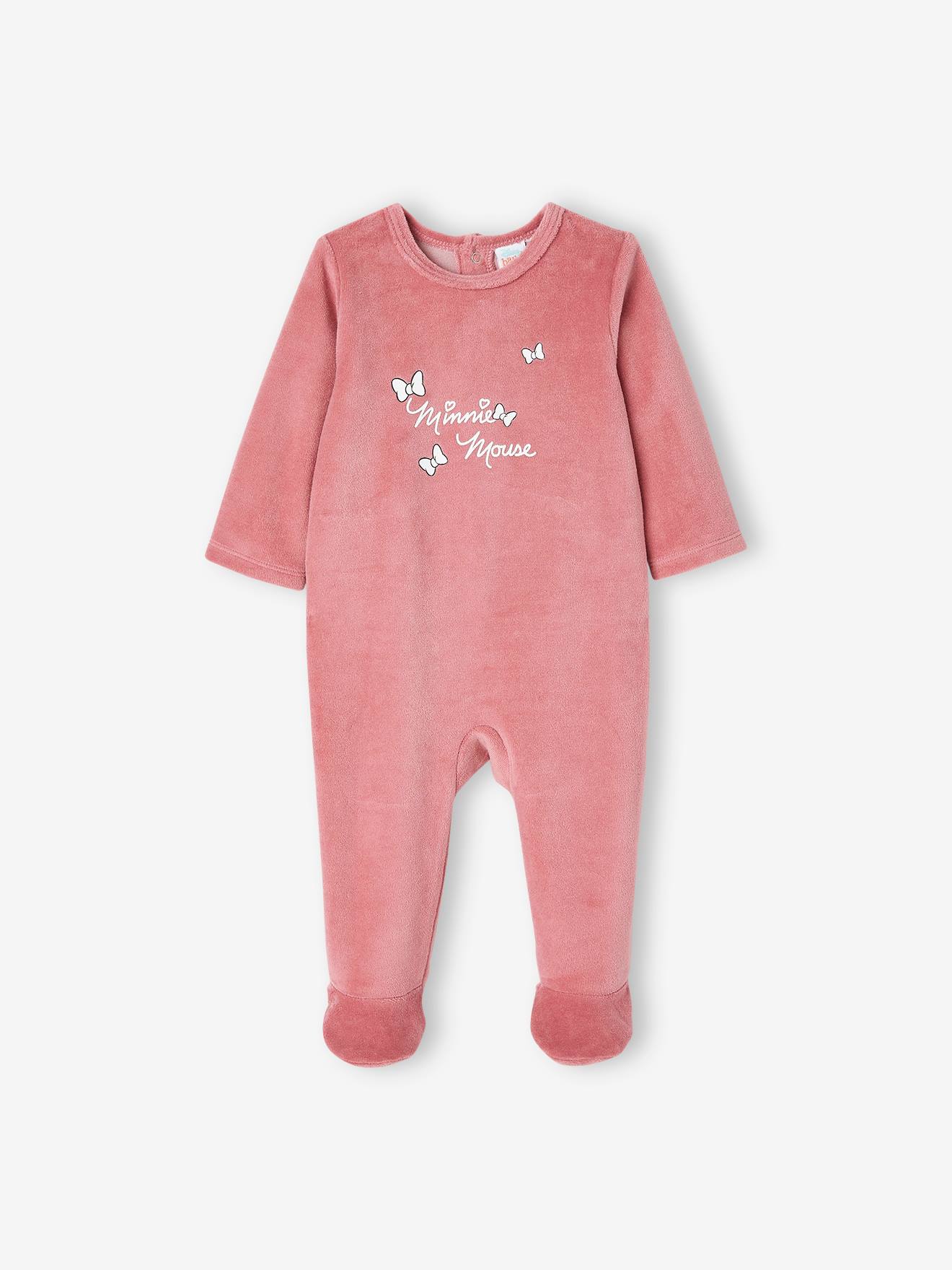 Conjunto com 2 macacões DS® da Minnie Mouse, roxo escuro, lisos com estampa.