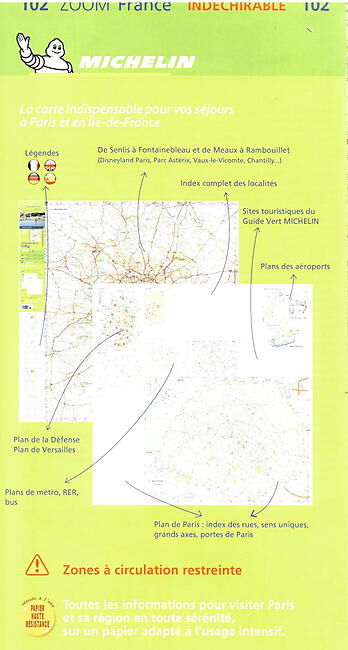 MICHELIN - 102 PARIS ET ALENTOURS 1 90 000