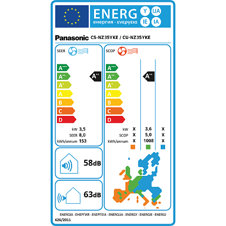 Panasonic NZ35YKE varmepumpe
