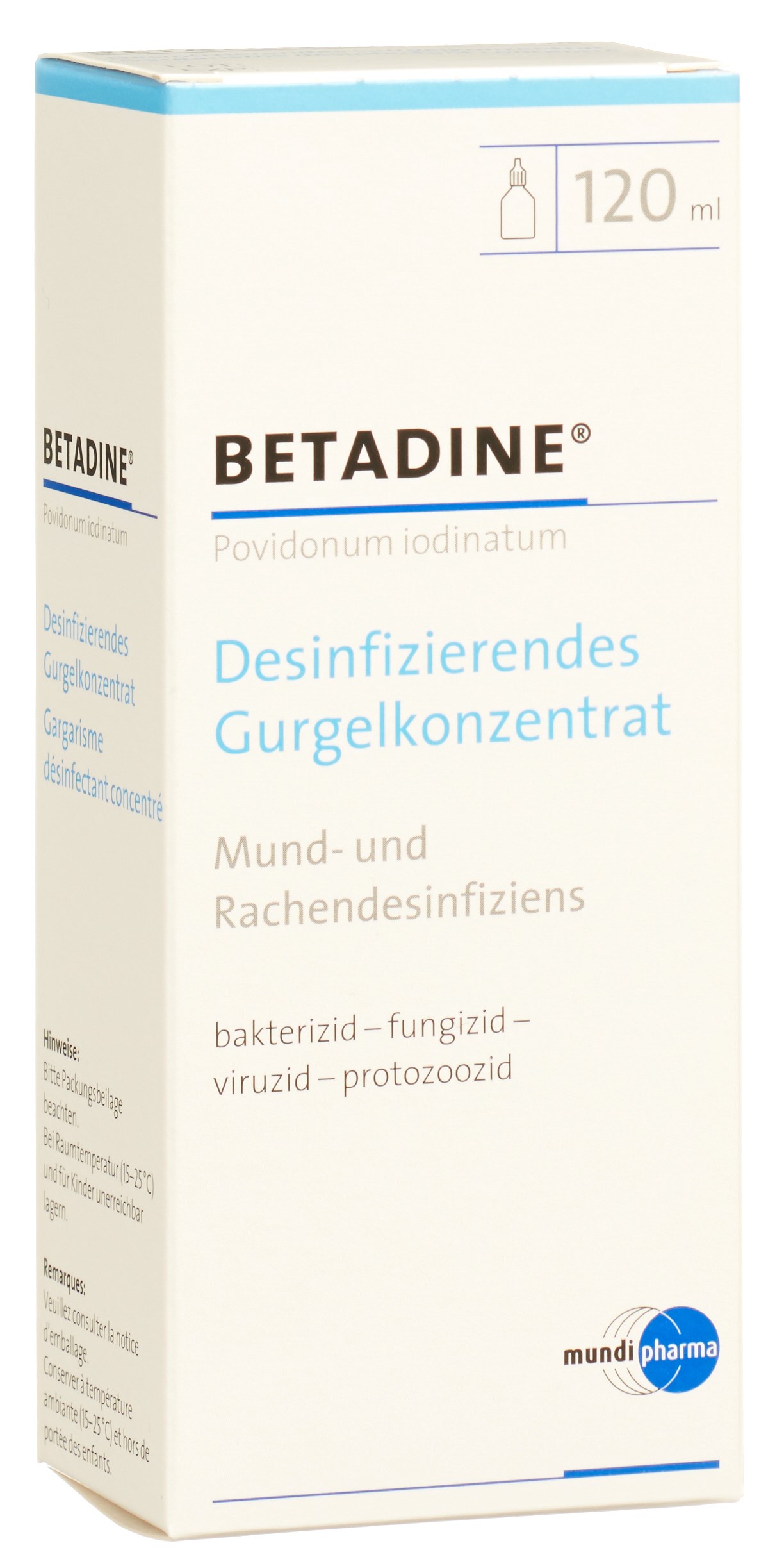 Betadine desinfizierendes Gurgelkonzentrat<br>120 ml, Flasche, Gurgellösung, Gurgelkonzentrat