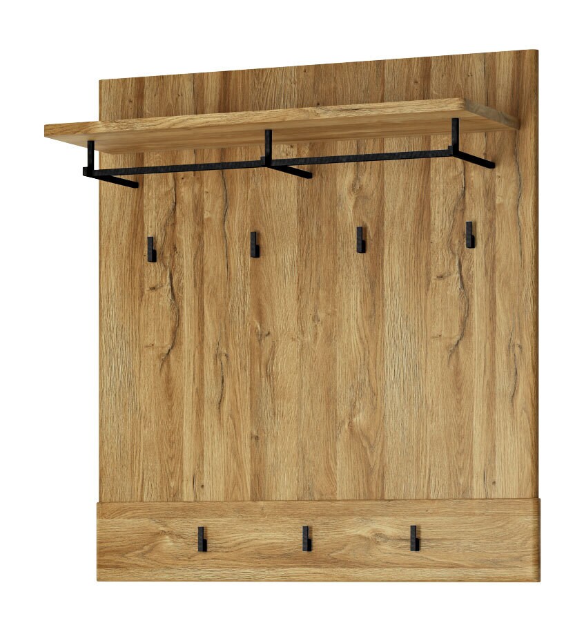 Garderobenpaneel CORTINA 93 x 110 cm Eiche braun