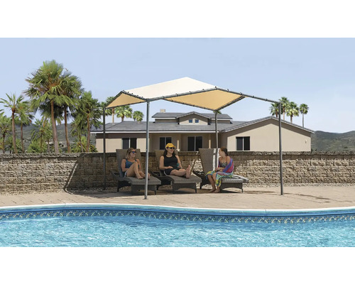 Gazebo ShelterLogic Steel Canopy Pacifica 1010 317 x 317 cm beige