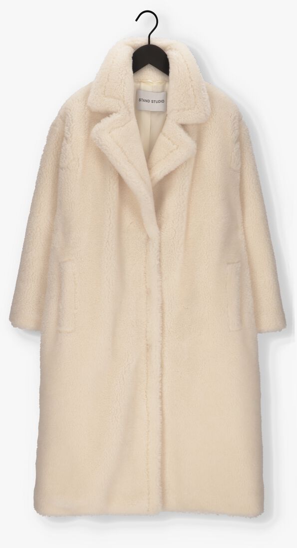 STAND STUDIO witte stand studio teddy jas maria coat teddy